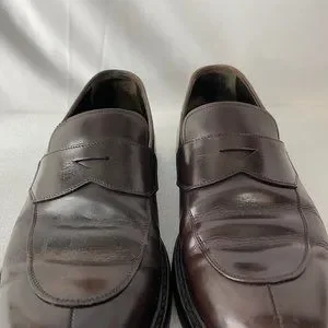 Prada | Shoes | Prada Brown Leather Slipon Penny Dress  display picture 1